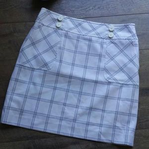 Ann Taylor Loft Patterned Skirt with Side Zipper